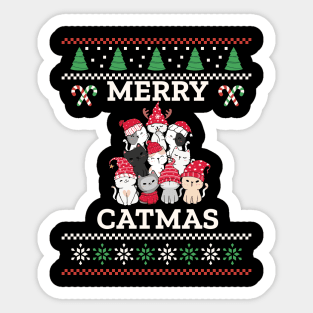 Merry Catmas Sticker